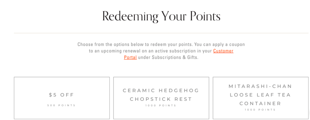 Bokksu offers fun rewards for customers to enjoy their snacks, like bowls, wooden coasters, or chopsticks.