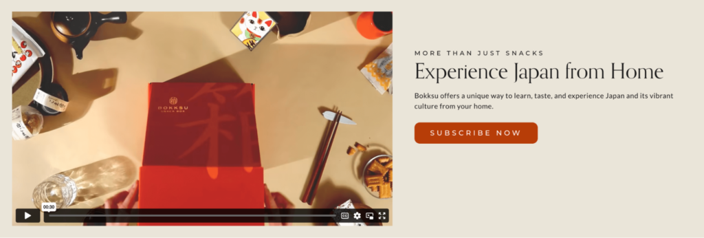 Bokksu utilizes videos in every part of their customer journey.