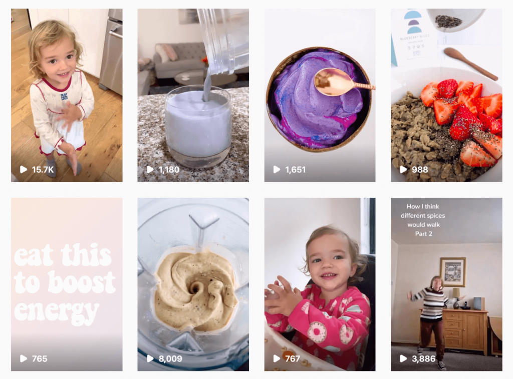 Bumpin Blends uses Reels to share user content. 