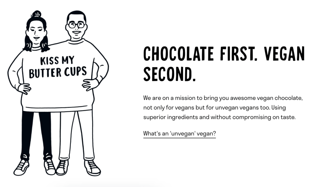 LoveRaw has cute graphics on their "about" page.