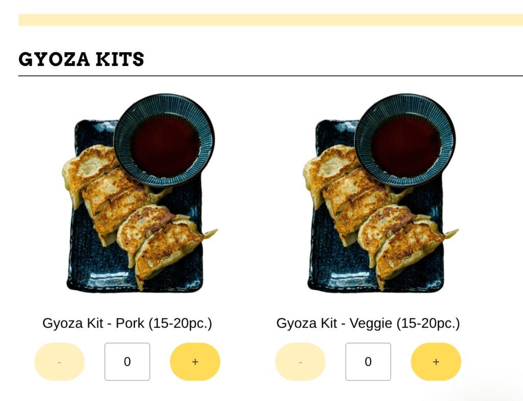 Crafty Ramen’s gyoza kit.