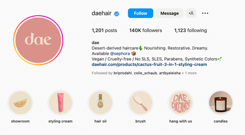 Dae's Instagram profile is very thorough.