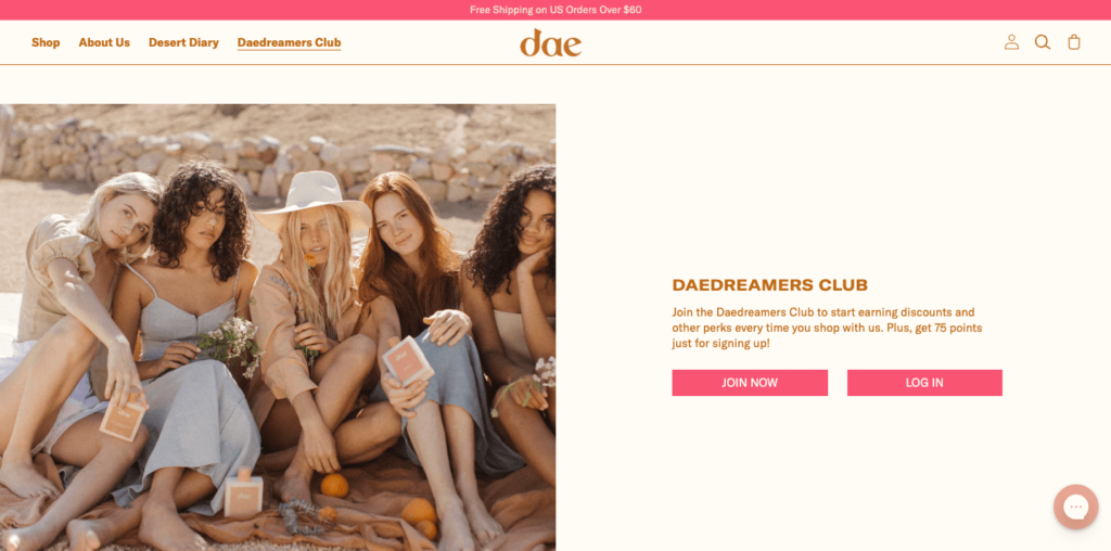 The Daedreamers’ club is a loyalty program by Dae hair where you can collect points and redeem them for rewards.