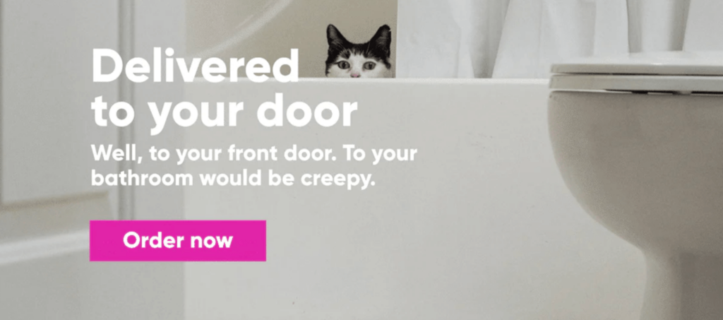 Who Gives a Crap delivers their toilet paper straight to their door.