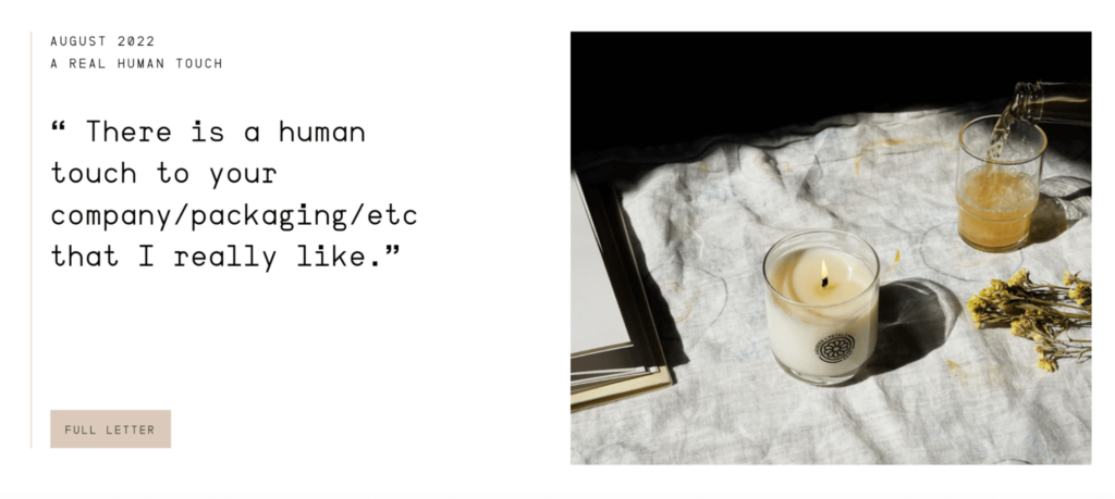 Customers love the human touch Keap Candles adds.